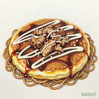 大盛！豚肉のせお好み焼&焼そば