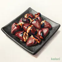 素材の旨み鶏ハツ炙り焼き