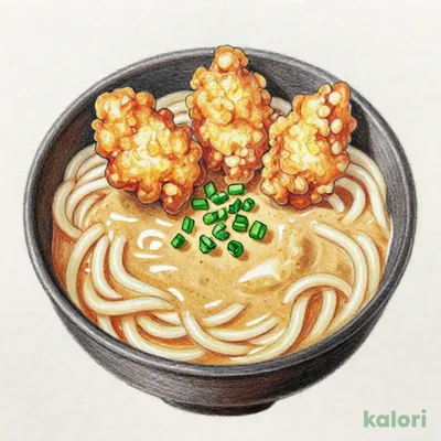 鶏天カレーうどん