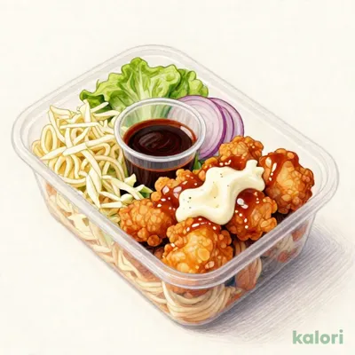 甘辛唐揚げマヨパスタサラダ