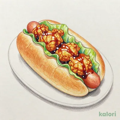 【四国】ホットサンド　はみだしドッグ（油淋鶏）