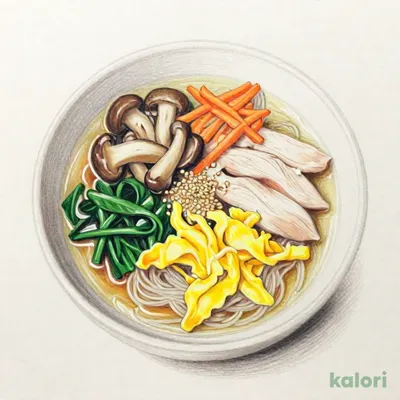 【東北】まいたけと春雨の鶏だし醤油スープ