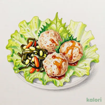 Protein-Rich Chicken Tsukune with Shiso Salad