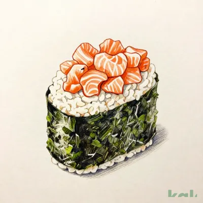 手巻寿司　サーモン（青まぜ）