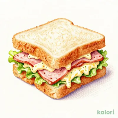 Ham, Lettuce, and Egg Sandwich