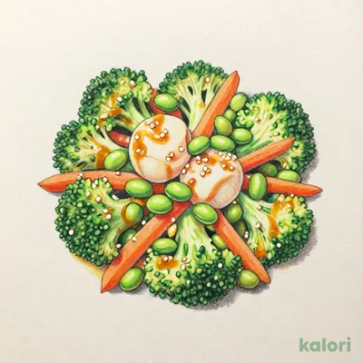Sesame Oil Fragrant! Scallop-flavored Green Vegetable Salad