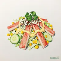 カニカマとキャベツのからしマヨサラダ