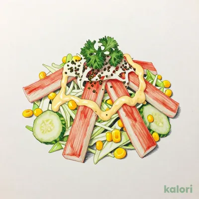 カニカマとキャベツのからしマヨサラダ