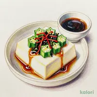 オクラとめかぶのネバネバとろーり豆腐