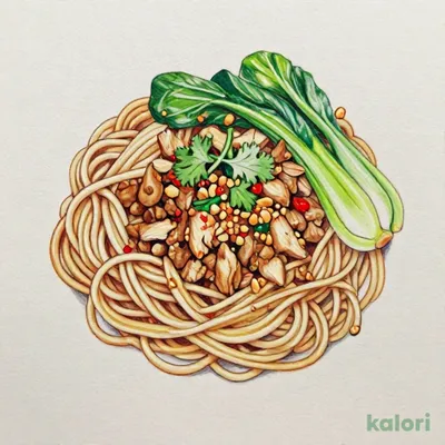 Thai-Style Basil Chicken & Pork Mixed Noodles