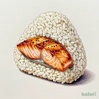 鮭切身の炙り醤油焼きおむすび