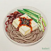 Chilled Soba Noodles with Tofu, Seaweed, and Sesame Chili Oil