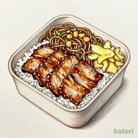 Pork BBQ and Yakisoba Bento