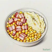コーンまみれのポテトベーコン