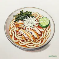 国産すだちと蒸し鶏の冷しすだちおろしうどん