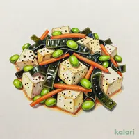 増量 豆腐と枝豆のひじき和え