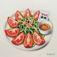 高リコピントマトとわかめのサラダ