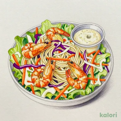 特製マヨソースの海老マヨパスタサラダ