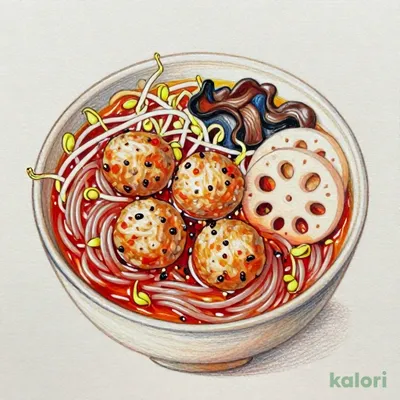 肉団子と野菜の四川風麻辣湯