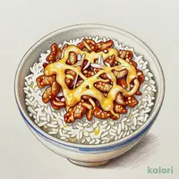 チーズソースまみれの塩ダレ豚焼肉丼