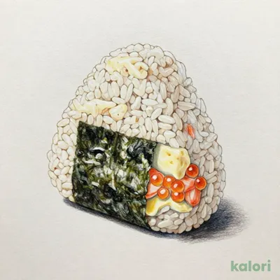 大きなおむすび　たらこマヨネーズと鮭マヨネーズ