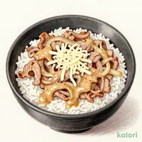 【背徳のチーズコンビニ飯】チーズソースまみれの塩ダレ豚焼肉丼