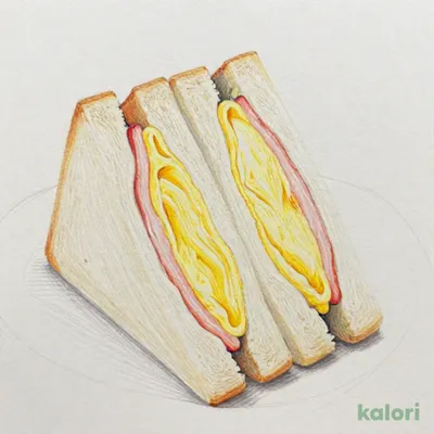 たまご焼きとハムサンド