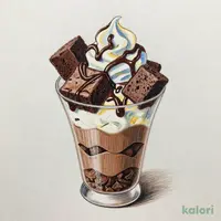 チョコ＆ブラウニーパフェ