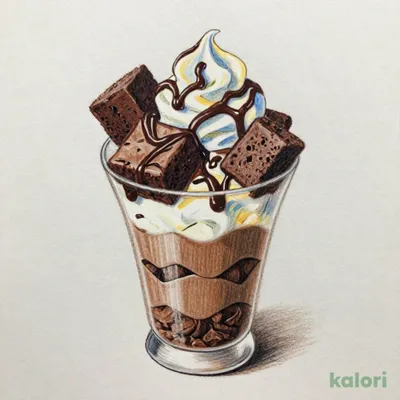 チョコ＆ブラウニーパフェ