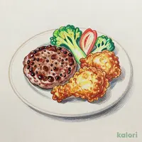 ランチのお調子者(ハンバーグ&フラガチキン)