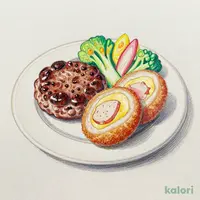 ランチの超人(ハンバーグ&コルドンブルー)