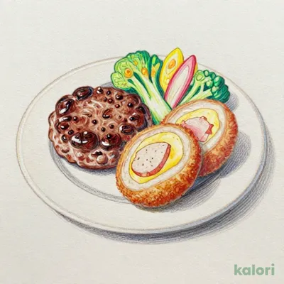 ランチの超人(ハンバーグ&コルドンブルー)