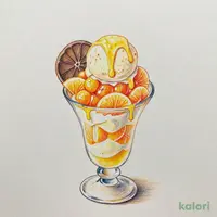 宮ゆずとオレンジの柑橘パフェ