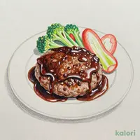 洋食屋のデミグラスハンバーグランチ