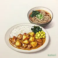 カレーライスセット かけそば(うどん)