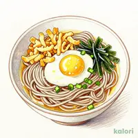 Cold Tanuki Soba (or Udon) with Soft-Boiled Egg