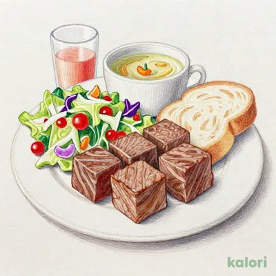 キューブロールステーキ＆ハンバーグ スペシャルセット