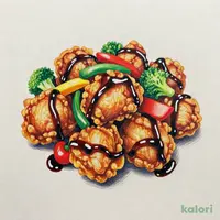 チキンと彩り野菜の黒酢あんかけ