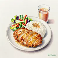 チキン竜田揚げと彩り野菜の焼きごはんセット
