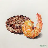 ハンバーグステーキ＆天然海老のフライ