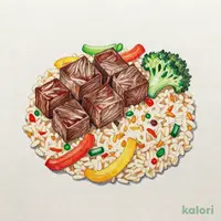 牛フィレカットステーキと彩り野菜の焼きごはんセット