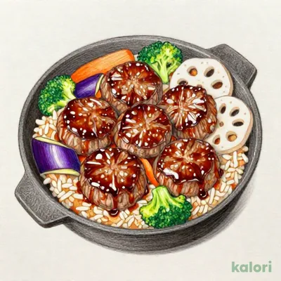 牛フィレカットステーキと彩り野菜の焼きごはん（ごはん大盛）