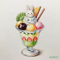 うさぎのお月見パフェ