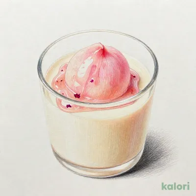 アーモンドミルクプリン（ピーチローズ）