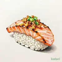 炙りサーモン揚げネギ添え