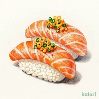 青森炙りサーモン揚げネギ添え