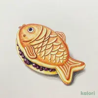 Thin-Crust Taiyaki (Red Bean or Custard), 1 pc