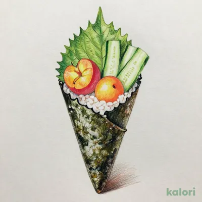 Plum, Shiso & Cucumber Hand Roll