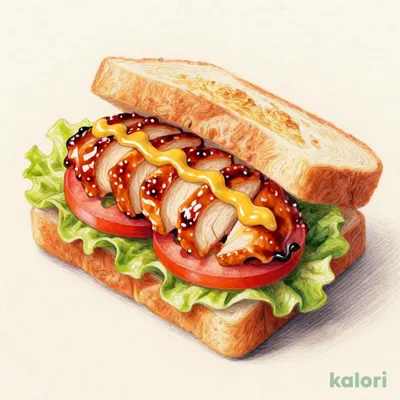 ありたどり照り焼きチキンとハニーマスタードのプレミアムサンドウィッチ