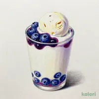 とろ〜り濃厚ブルーベリーヨーグルトフロート